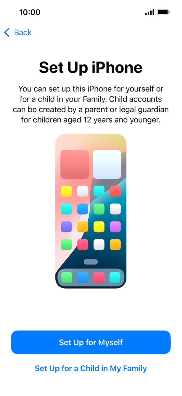 Press Set Up for Myself.