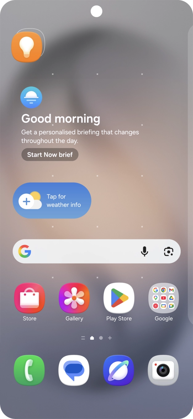 Drag the app icon to the required position on the home screen.