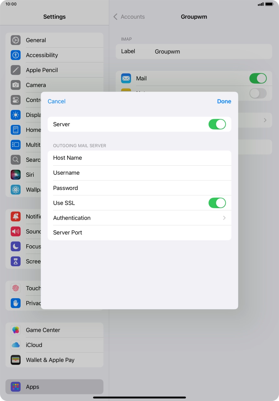 Press Authentication.