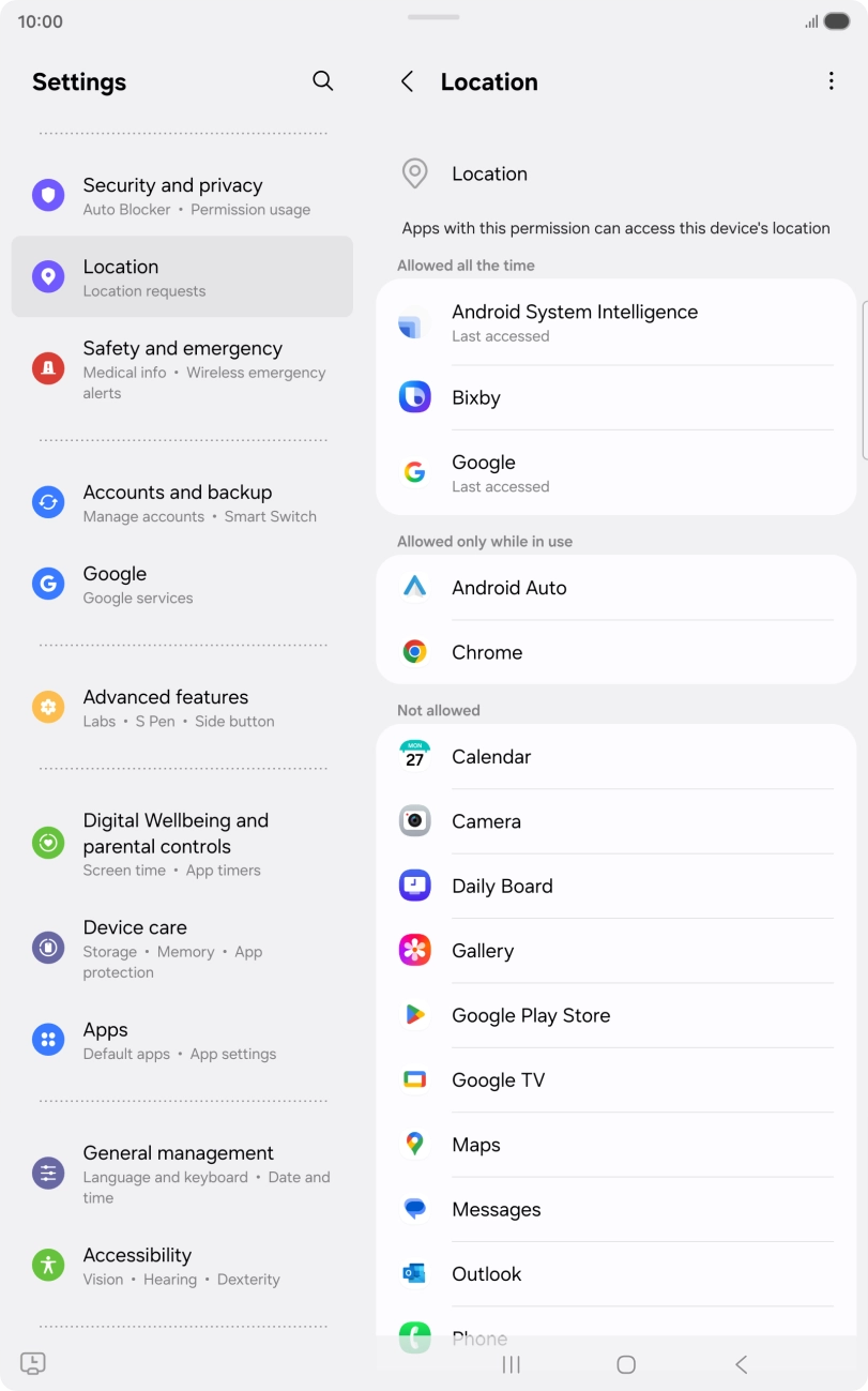 Press the required app.