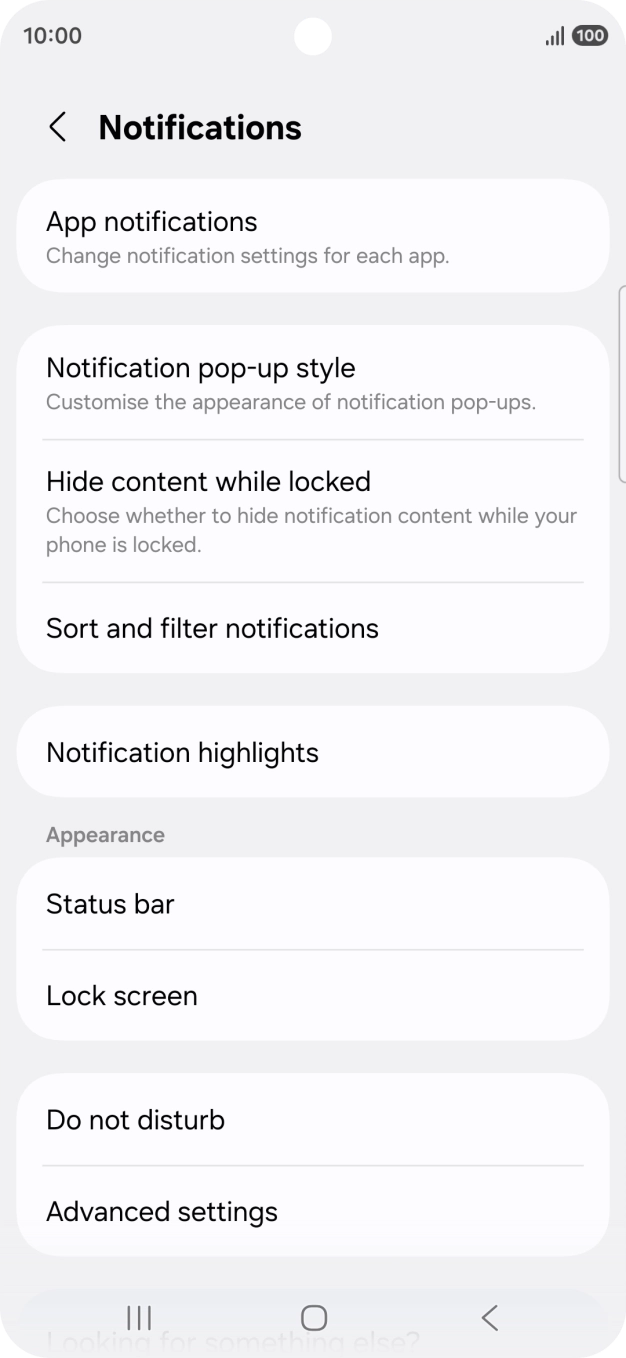 Press App notifications.