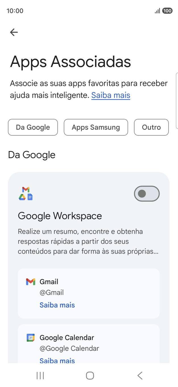 Prima o indicador junto à extensão pretendida para ativar a função.