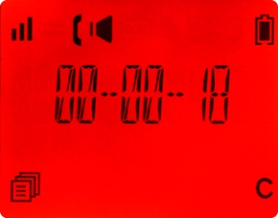 O ícone de chamada mãos-livres é mostrado quando a função mãos-livres do telefone sem fios está ativada.