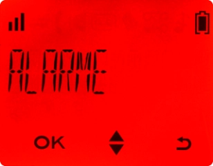 Escolha ALARME.