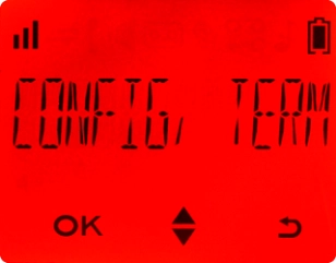 Escolha CONFIG. TERM.