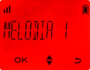 Prima as teclas de navegação para encontrar o tom de toque pretendido.