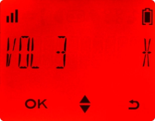 Escolha o volume de toque pretendido.