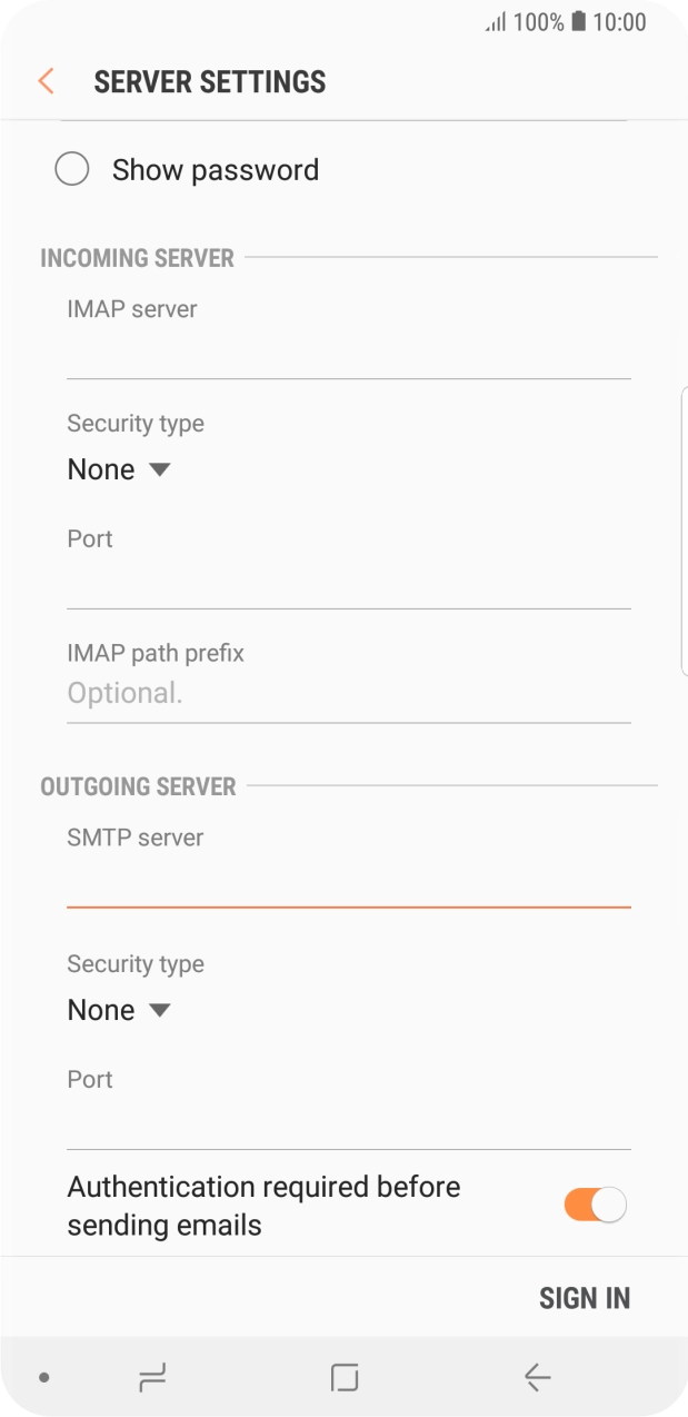 Press the drop down list below 'Security type'. Press the drop down list below 'Security type'.