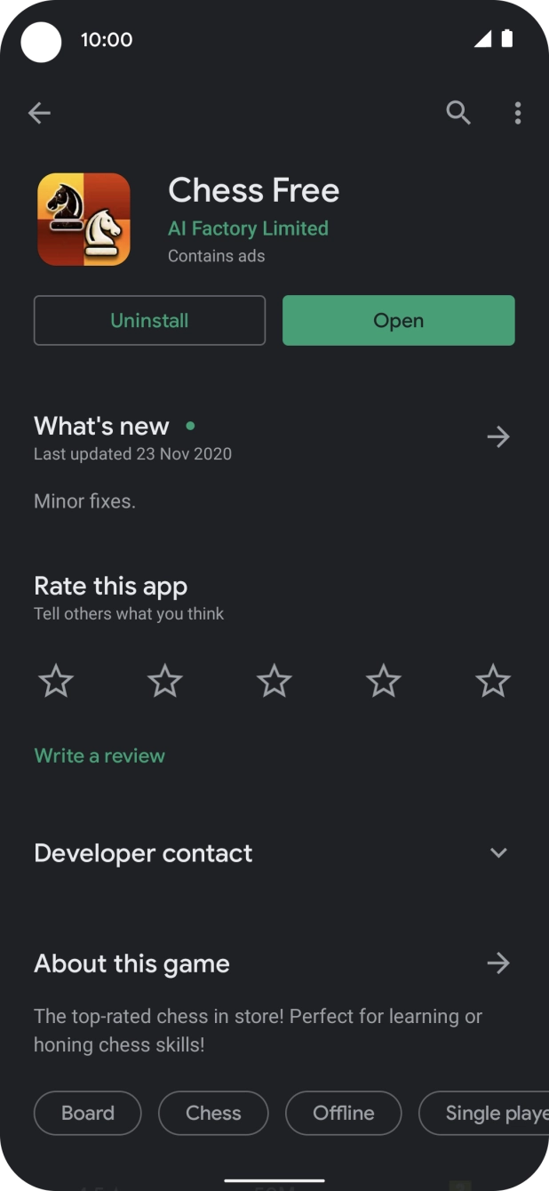 Press Uninstall.
