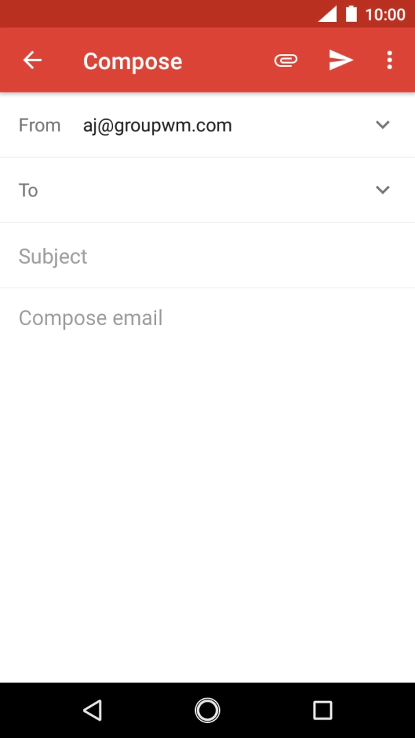 Press the field next to 'To' and key in the first letters of the recipient's name. Press the field next to 'To' and key in the first letters of the recipient's name.