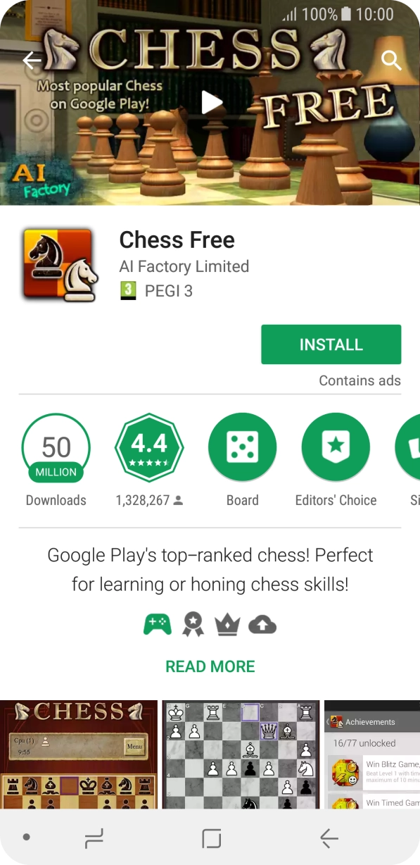 Press INSTALL and follow the instructions on the screen to install the app. Press INSTALL and follow the instructions on the screen to install the app.