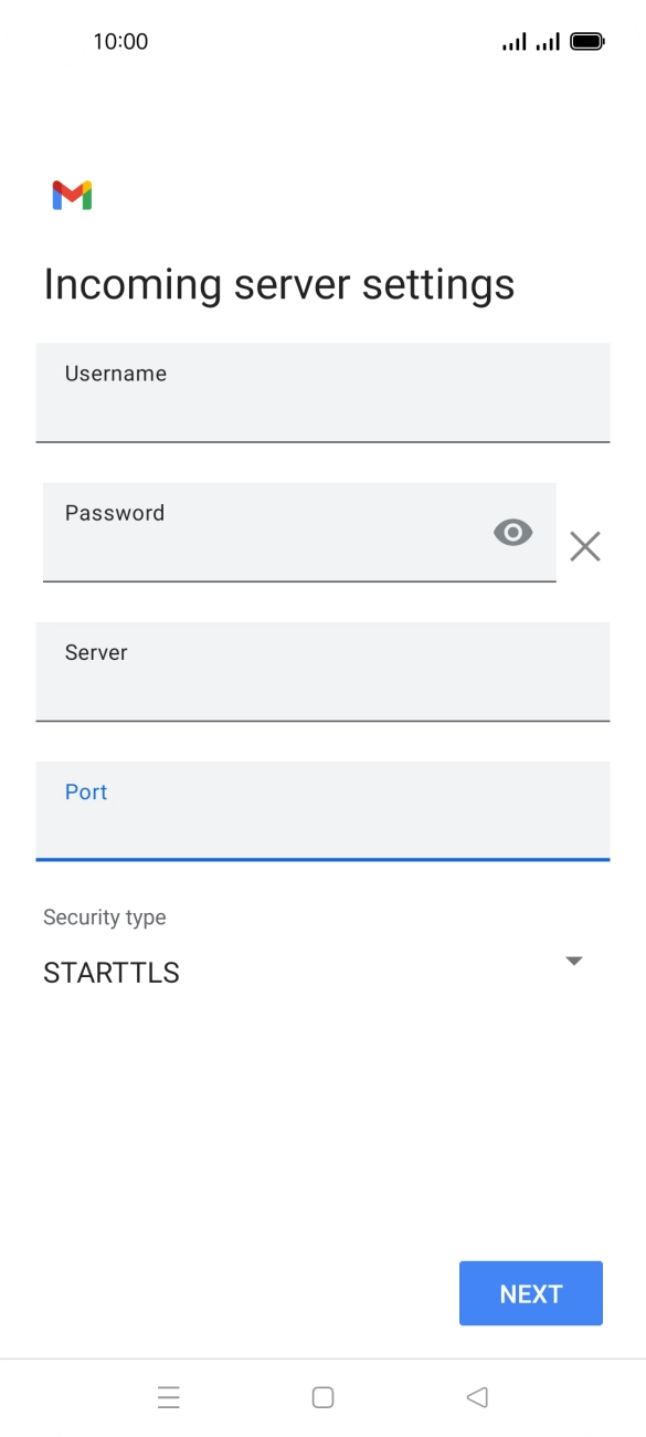 Press the drop down list below 'Security type'. Press the drop down list below 'Security type'.