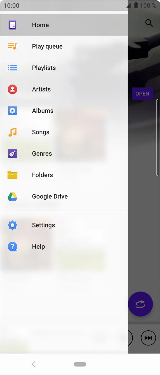 Press the required category and go to the required audio file. Press the required category and go to the required audio file.