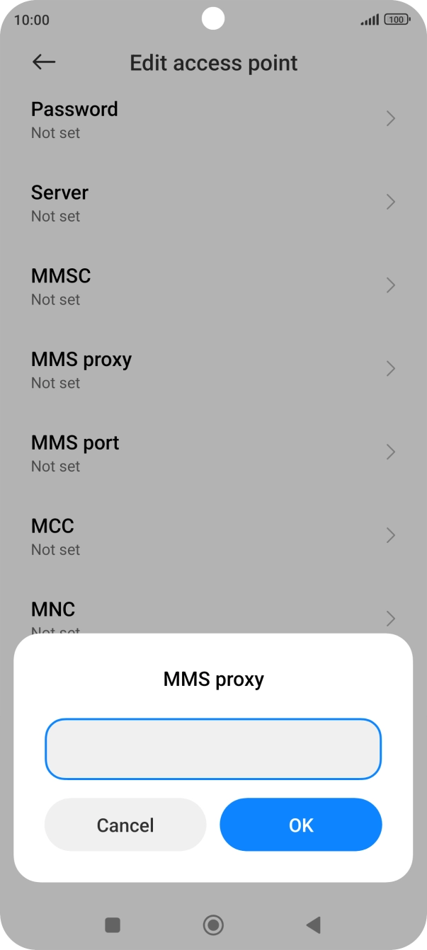 Key in 82.132.254.1 and press OK. Key in 82.132.254.1 and press OK.
