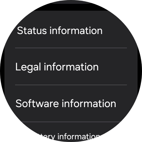 Press Status information.