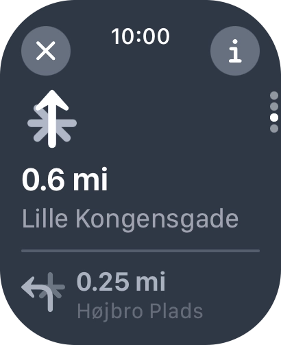 Press the end icon.