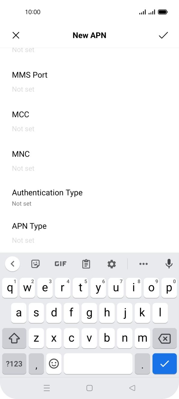Key in default and press the confirm icon. Key in default and press the confirm icon.