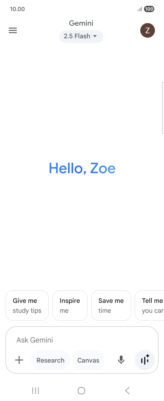 Press the profile icon. Press the profile icon.