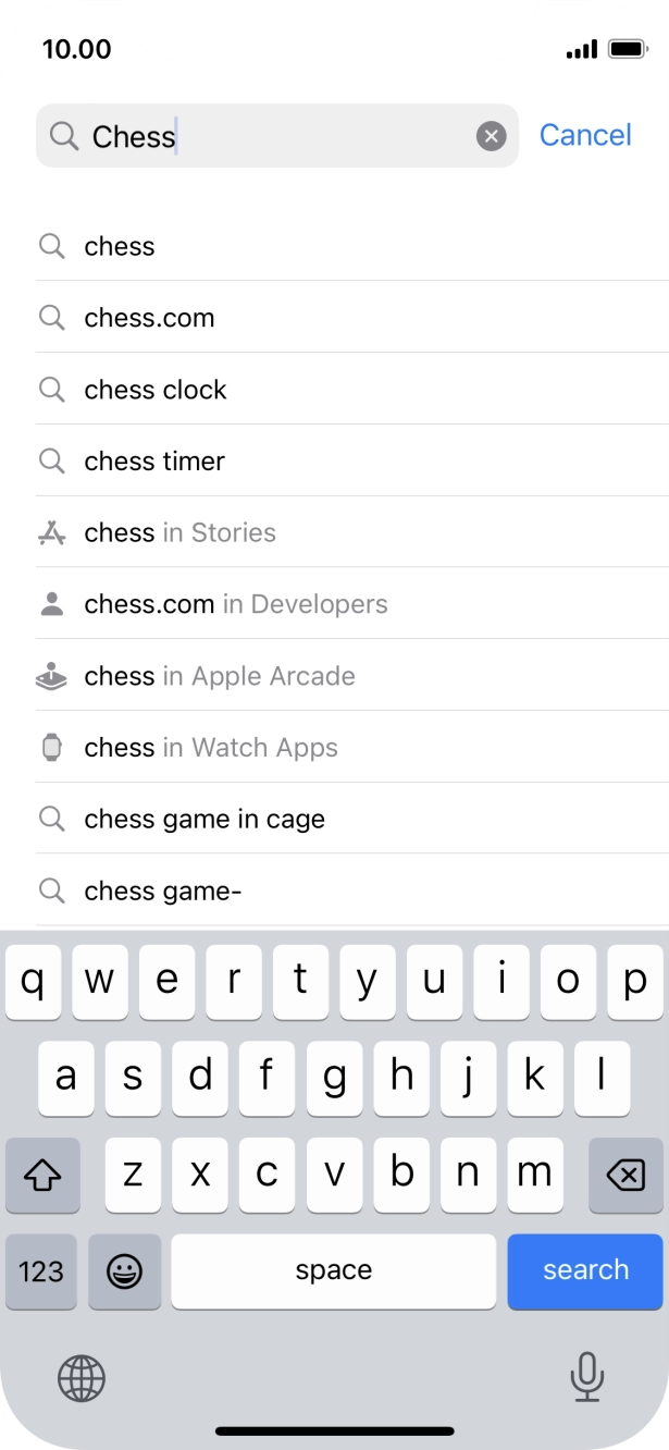 Press search.