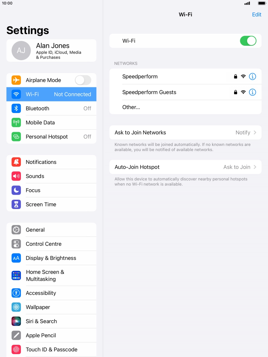 Press the required WiFi network and key in the password for the WiFi network. Press the required WiFi network and key in the password for the WiFi network.