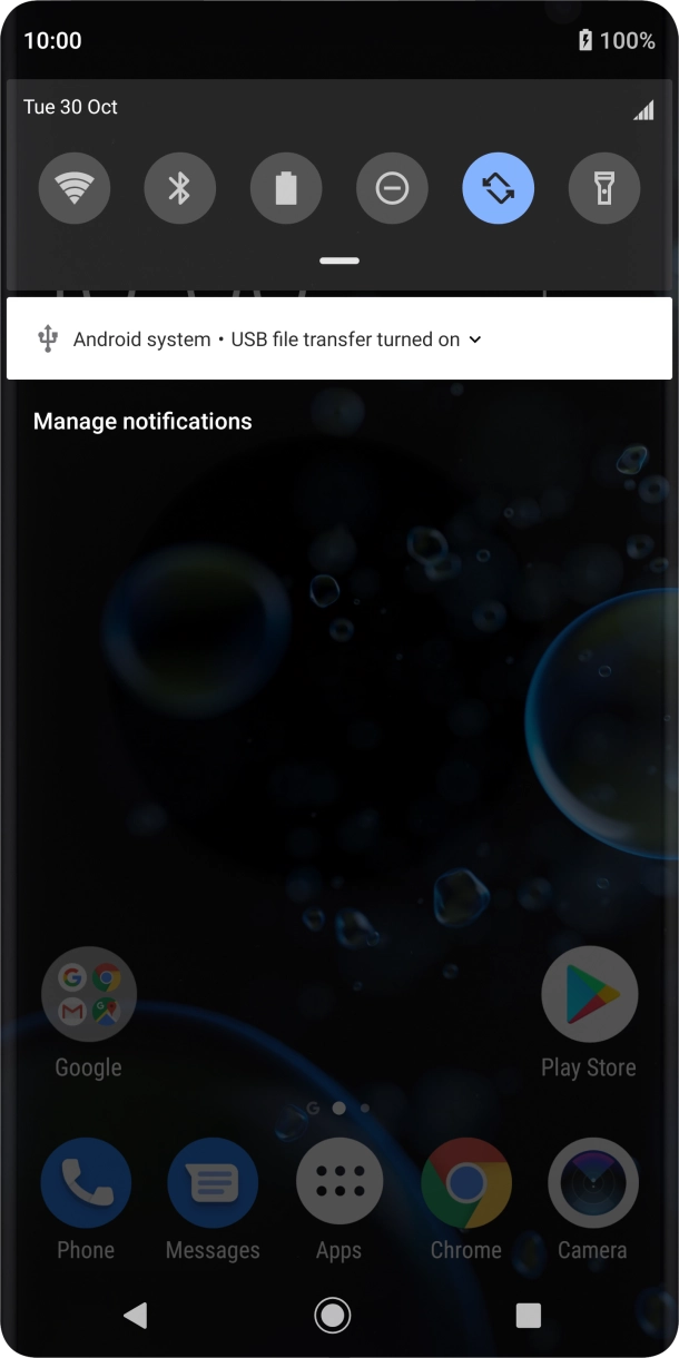 Press Android system. Press Android system.