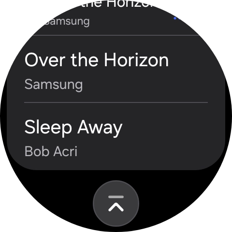Press the required audio file.