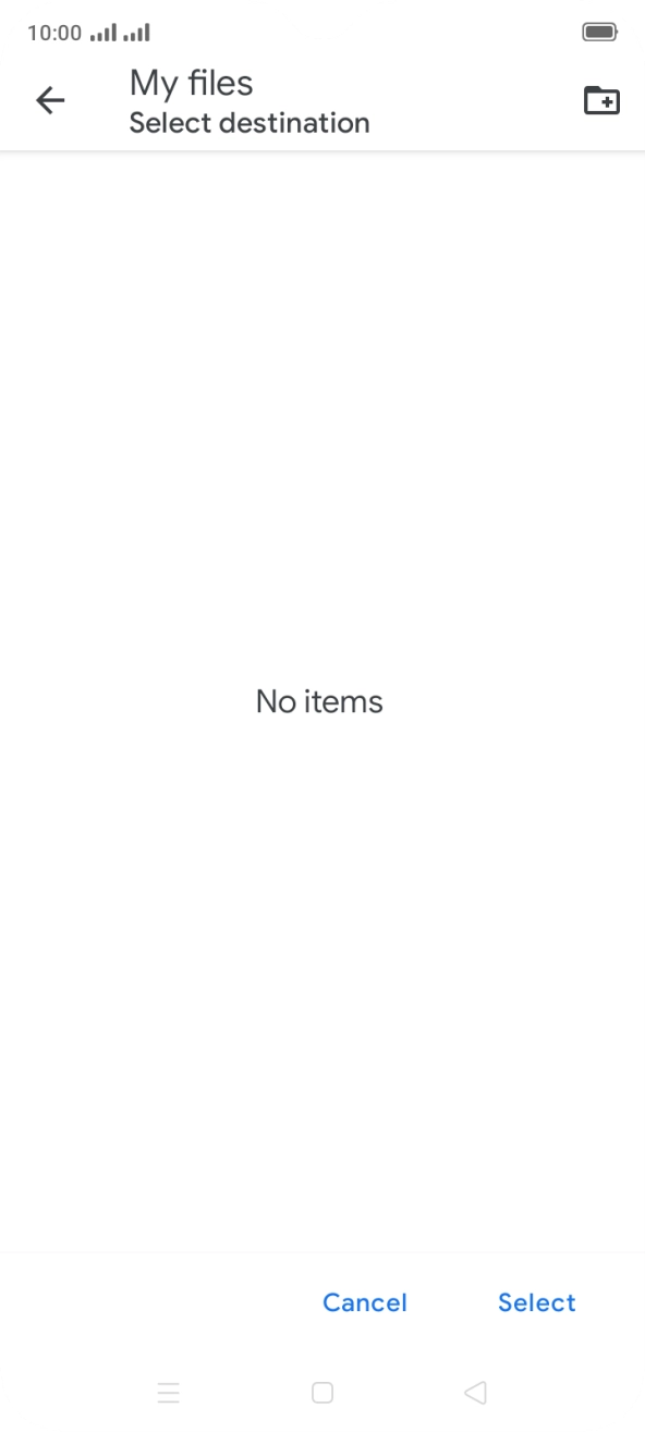 To create a new folder, press the new folder icon and follow the instructions on the screen to create a new folder. To create a new folder, press the new folder icon and follow the instructions on the screen to create a new folder.