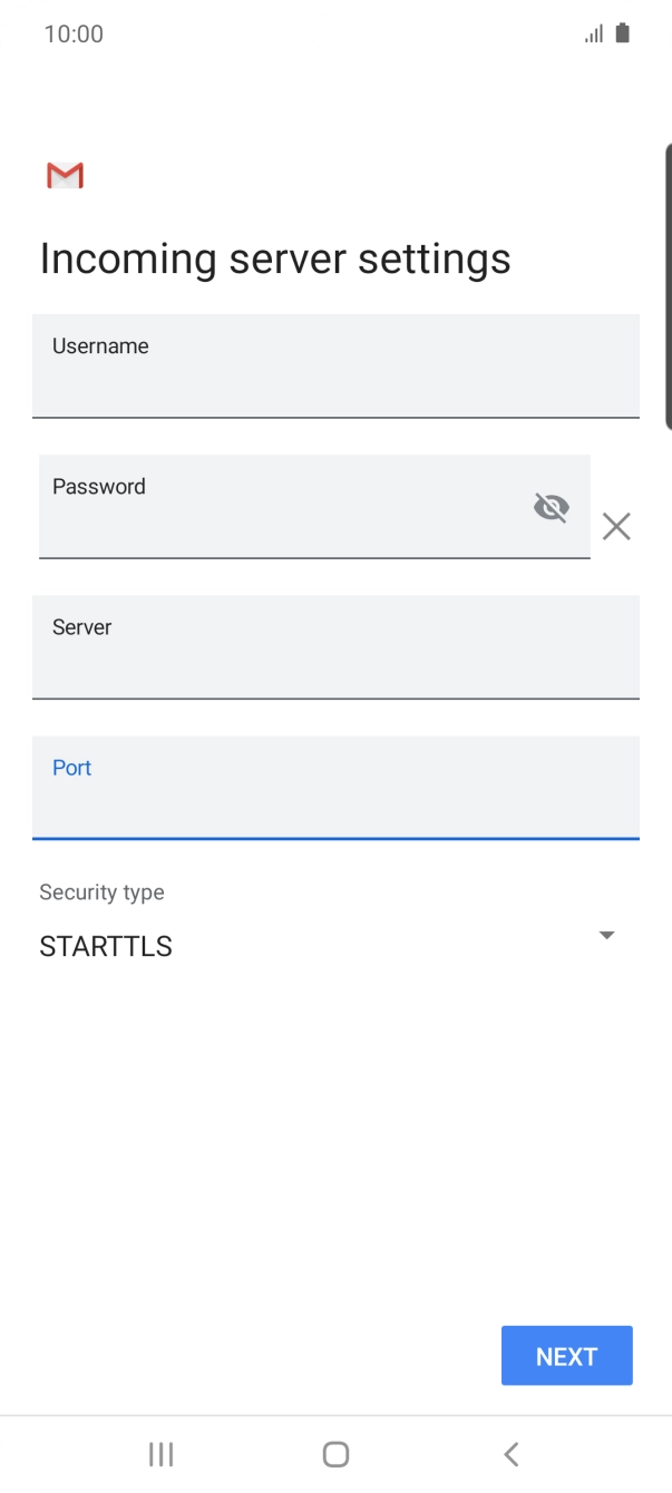 Press the drop down list below 'Security type'. Press the drop down list below 'Security type'.