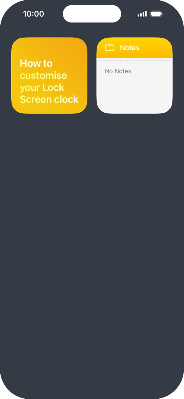 Slide your finger up or down on the screen to see more widgets. Slide your finger up or down on the screen to see more widgets.