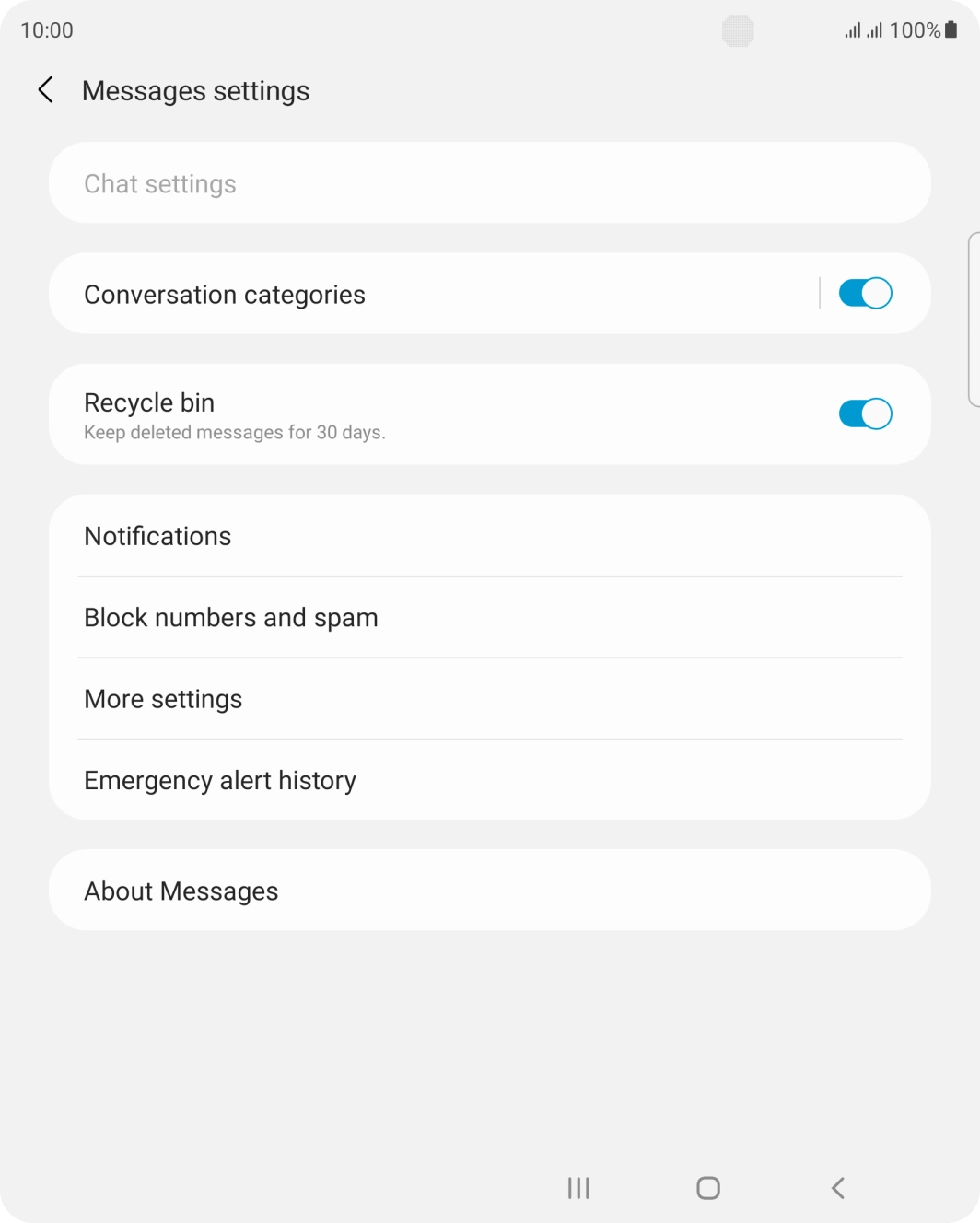 Press More settings. Press More settings.