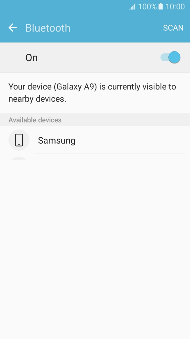 Press the required Bluetooth device and follow the instructions on the screen to pair the device with your phone.