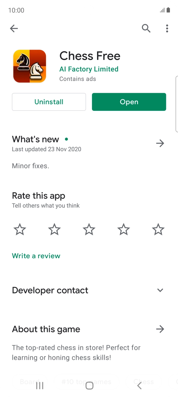 Press Uninstall.