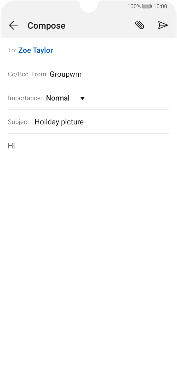 Press the attachment icon.