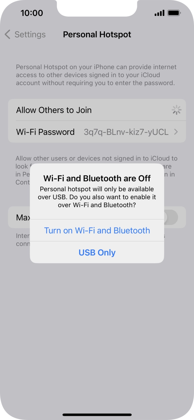 If WiFi is turned off, press Turn on Wi-Fi and Bluetooth.