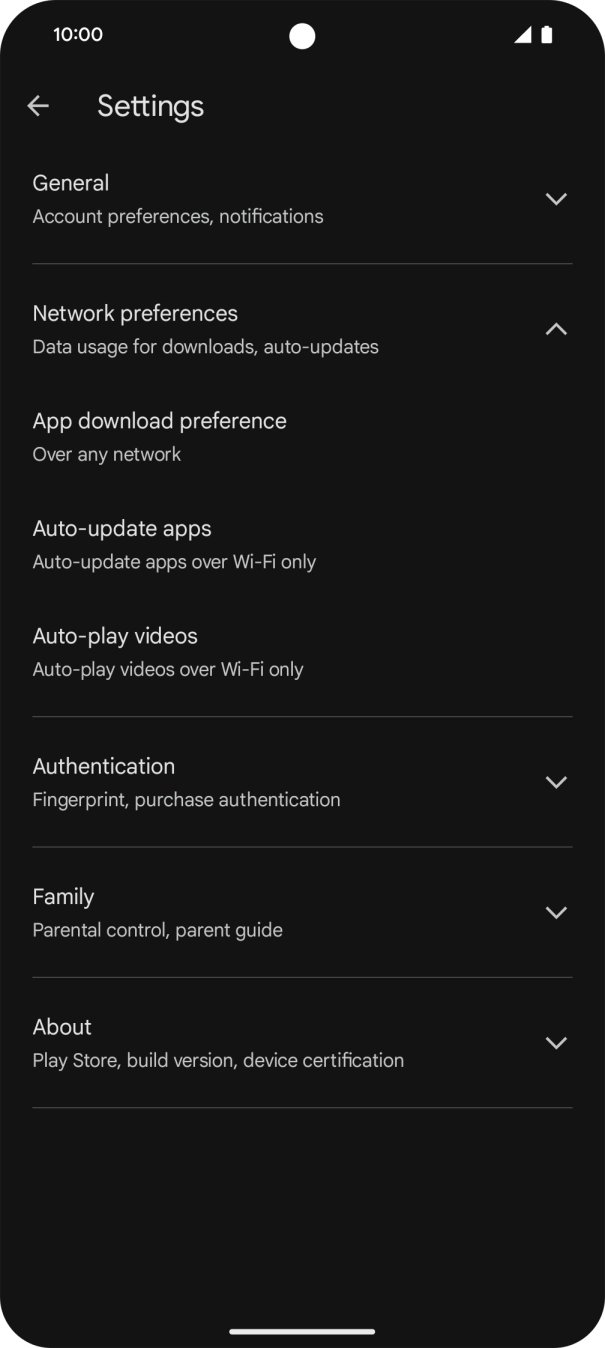 Press Auto-update apps. Press Auto-update apps.