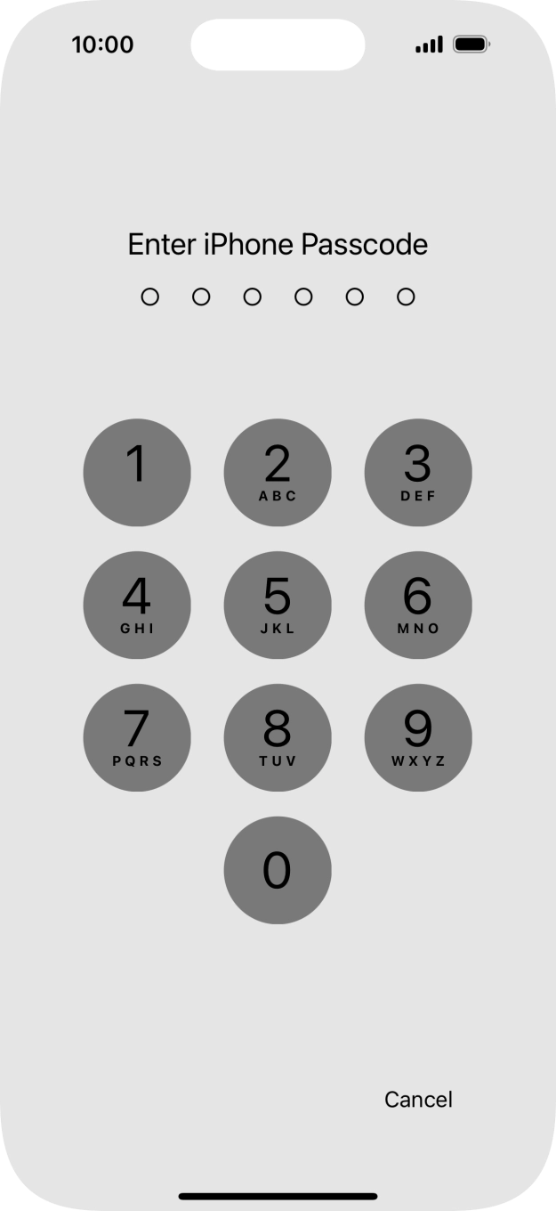 Use the lock code you created. The app is now locked.