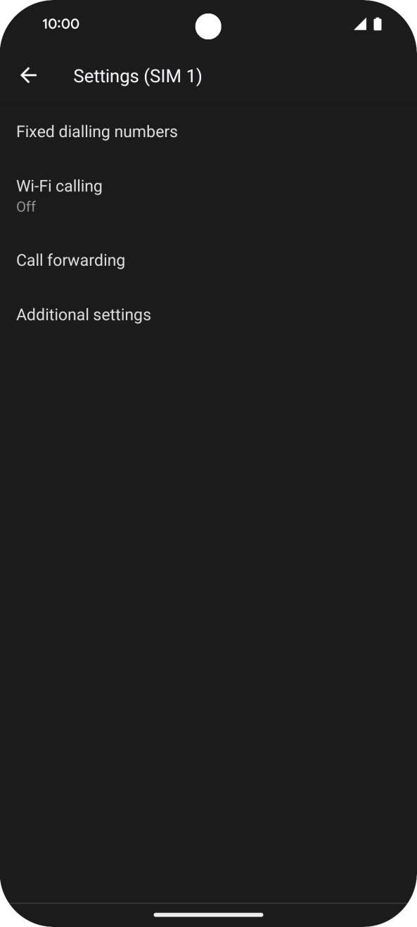 Press Additional settings.