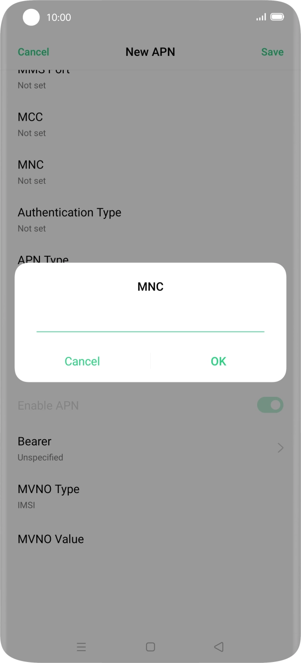 Key in 10 and press OK.