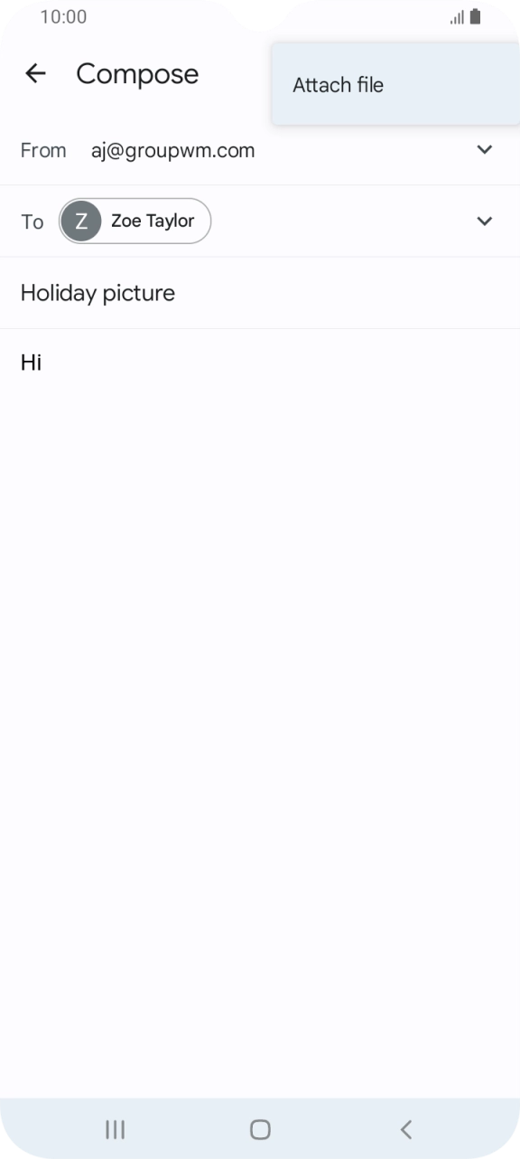 Press Attach file and go to the required folder.