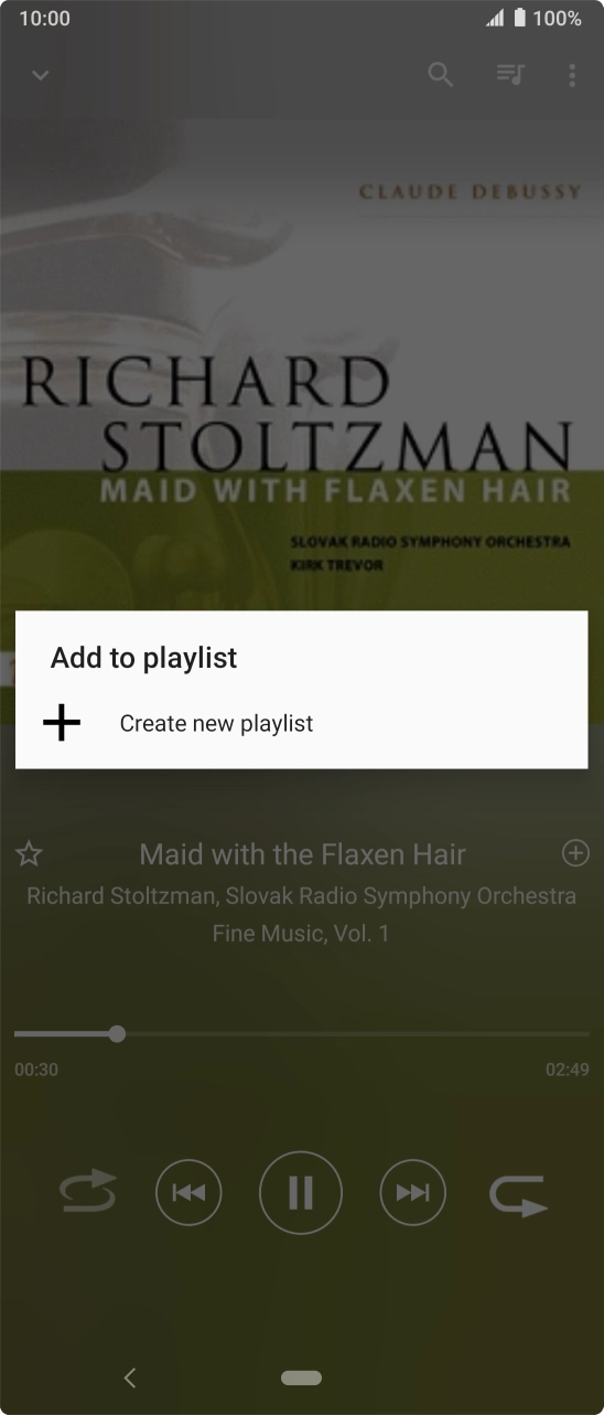 Press Create new playlist. Press Create new playlist.