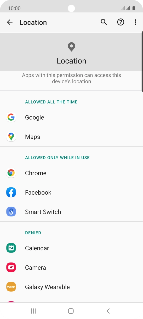 Press the required app. Press the required app.