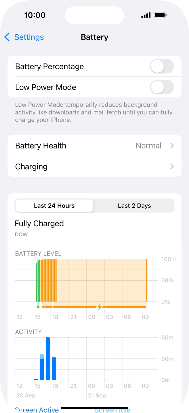 Press the indicator next to 'Low Power Mode' to turn on the function.