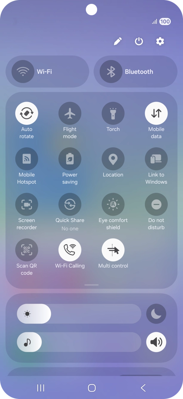Press the WiFi Calling icon to turn the function on or off. Press the WiFi Calling icon to turn the function on or off.