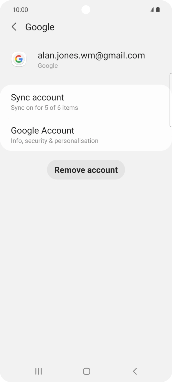 Press Sync account. Press Sync account.