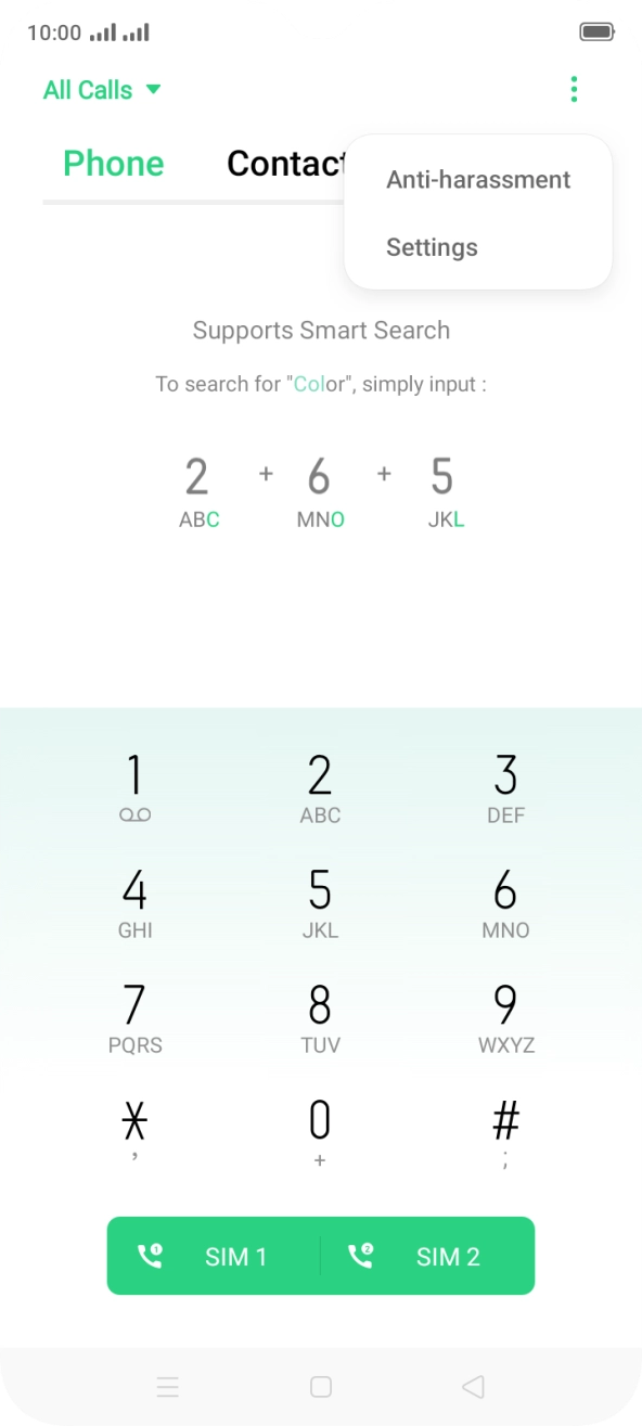 Press Settings. Press Settings.