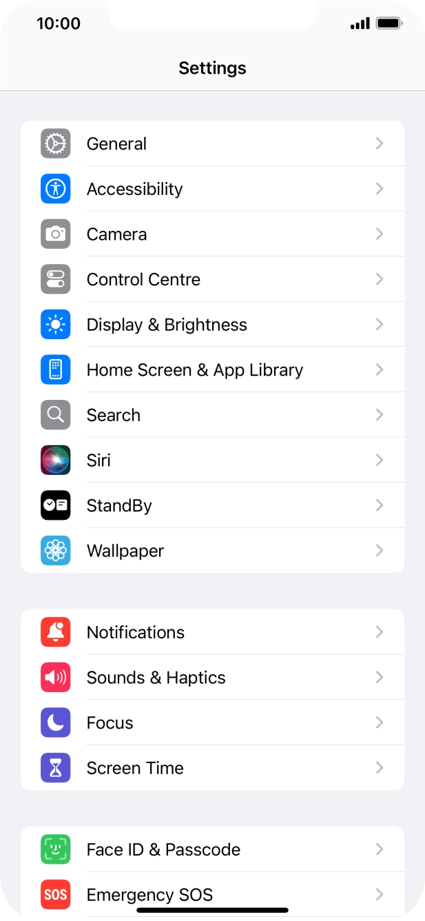 Press Screen Time and optionally select the required member of your family group.