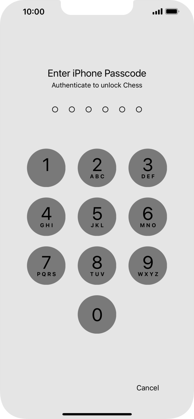 Use the phone lock code you created. The app is now no longer locked.