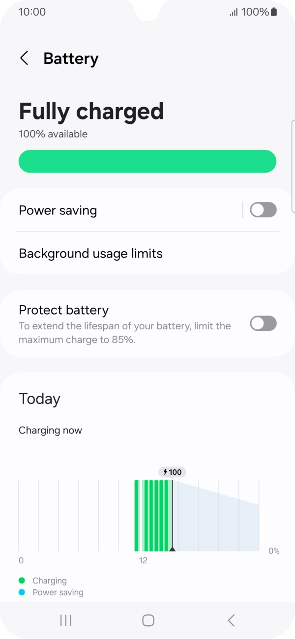 Press Power saving.