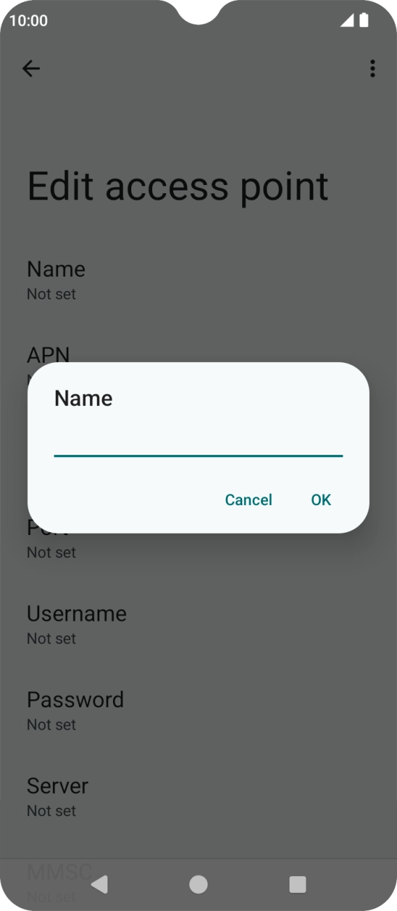 Key in O2 UK Internet and press OK. Key in O2 UK Internet and press OK.