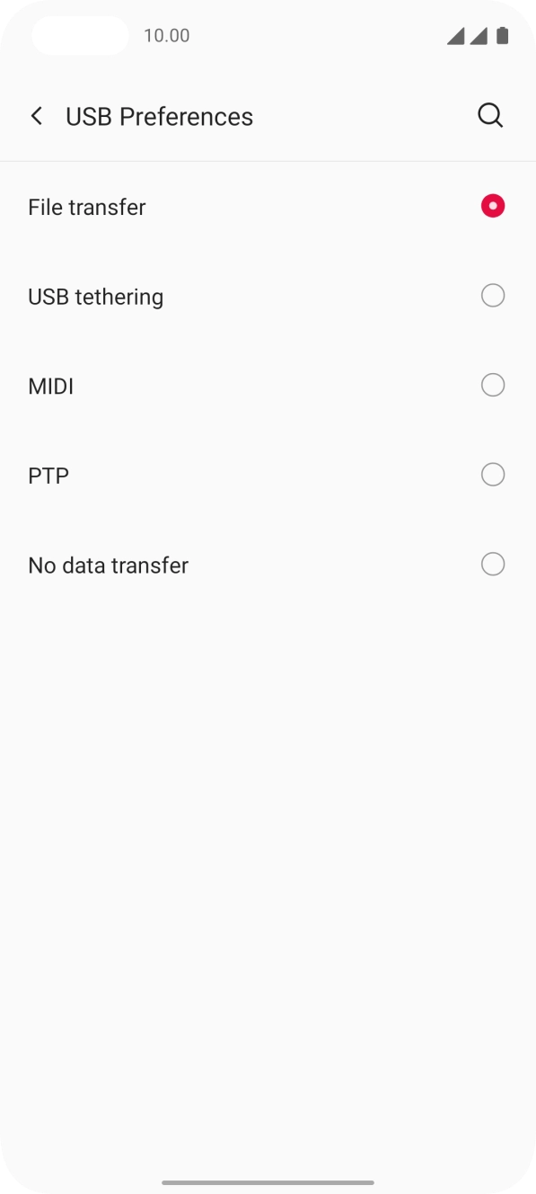 Press File Transfer. Press File Transfer.